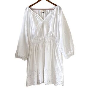 Universal Thread NEW White Eyelet Long Sleeve Dress Size XXL